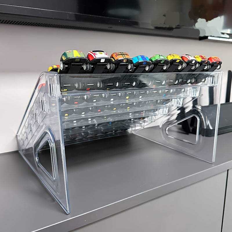 Acrylic Display Rack for Toy Cars and Jewelry Stackable Multi-Layer Organizer