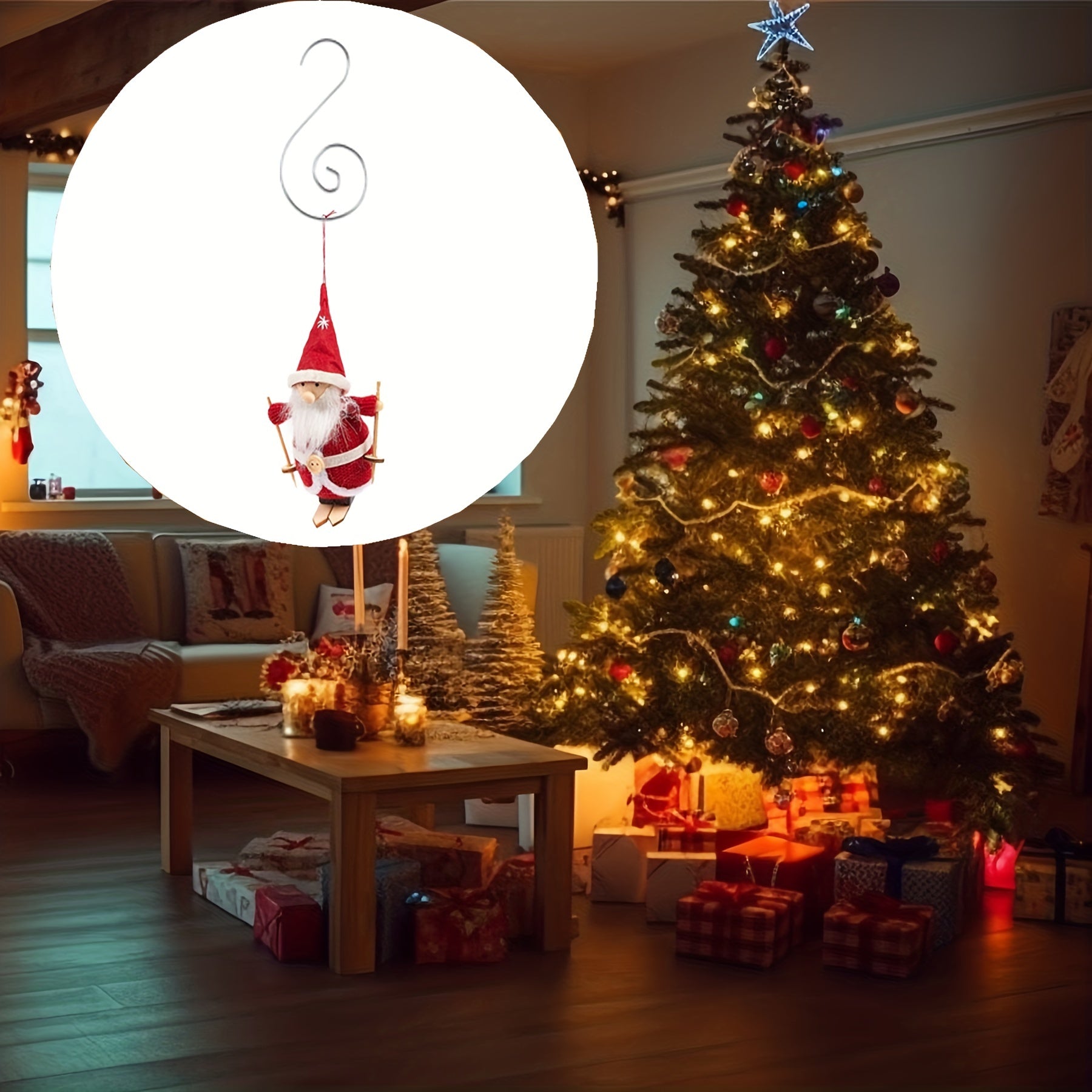 Yilgi bezaklar uchun turli xil Rojdestvo o‘rnatish uchun g‘altaklar, daraxtlar va xonalarni bezash