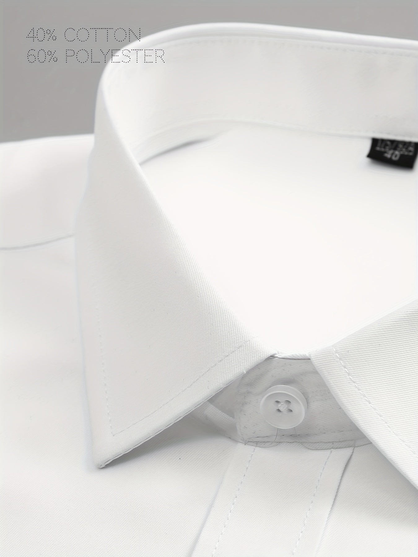 CAPUTO Erkaklar uchun Katta O'lchamdagi Rasmiy Ko'ylak - Bir Rangli, Uzoq Yengli, Qiyshaymasdan Biznes Tugmachali Ko'ylak, Yengil Yaka bilan