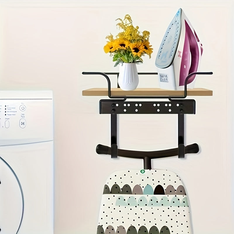 Adjustable Metal Wall-Mounted Ironing Board Hanger Hooks for All Iron Boards