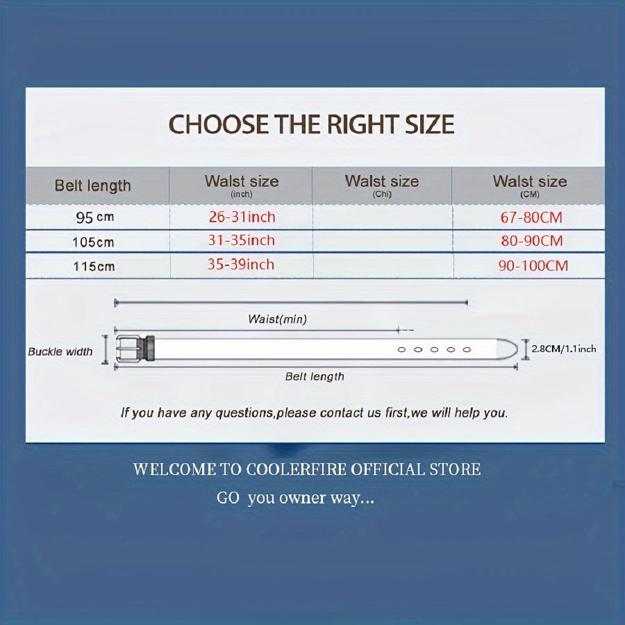 Women's PU Leather Belt with Gold Pin Buckle Casual Dress Accessory