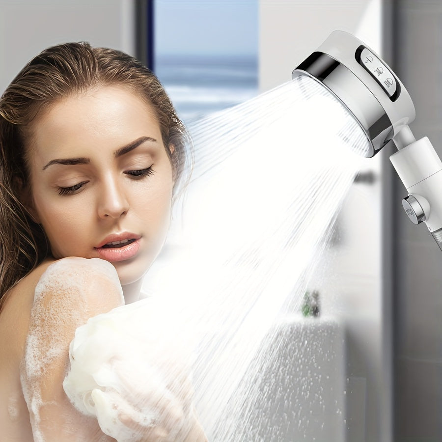 Shower Head with Three-Speed Booster Filter Adjustable Angle Bathroom Accessories
