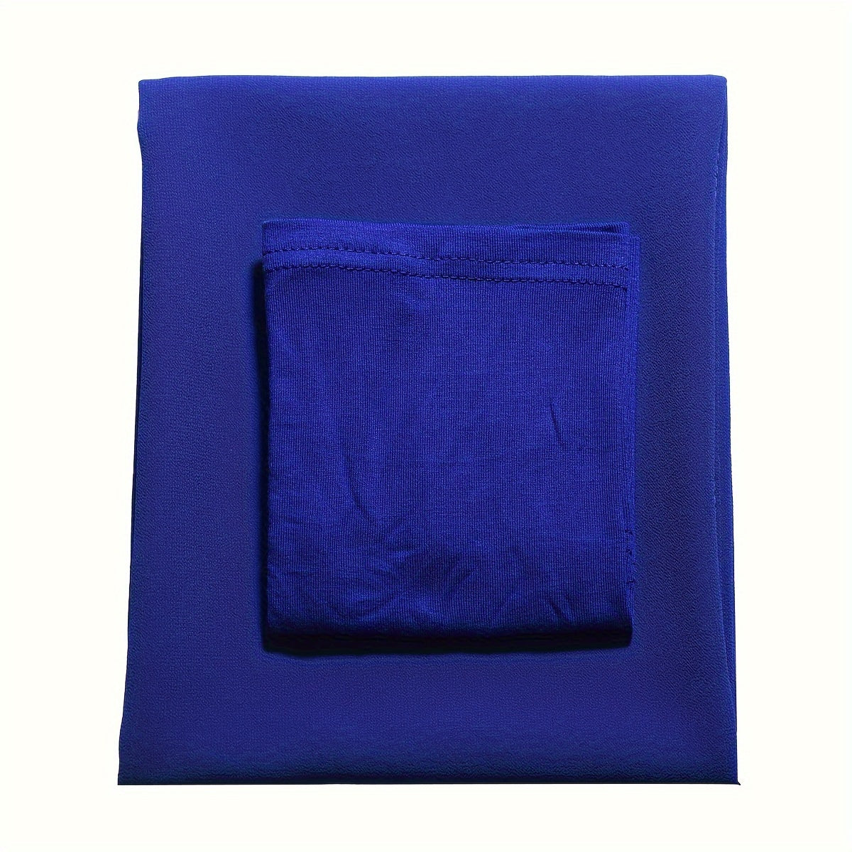 Juego de 2 pañuelos de chiffon de color sólido con capuchas interiores a juego, pañuelos ligeros para mujeres