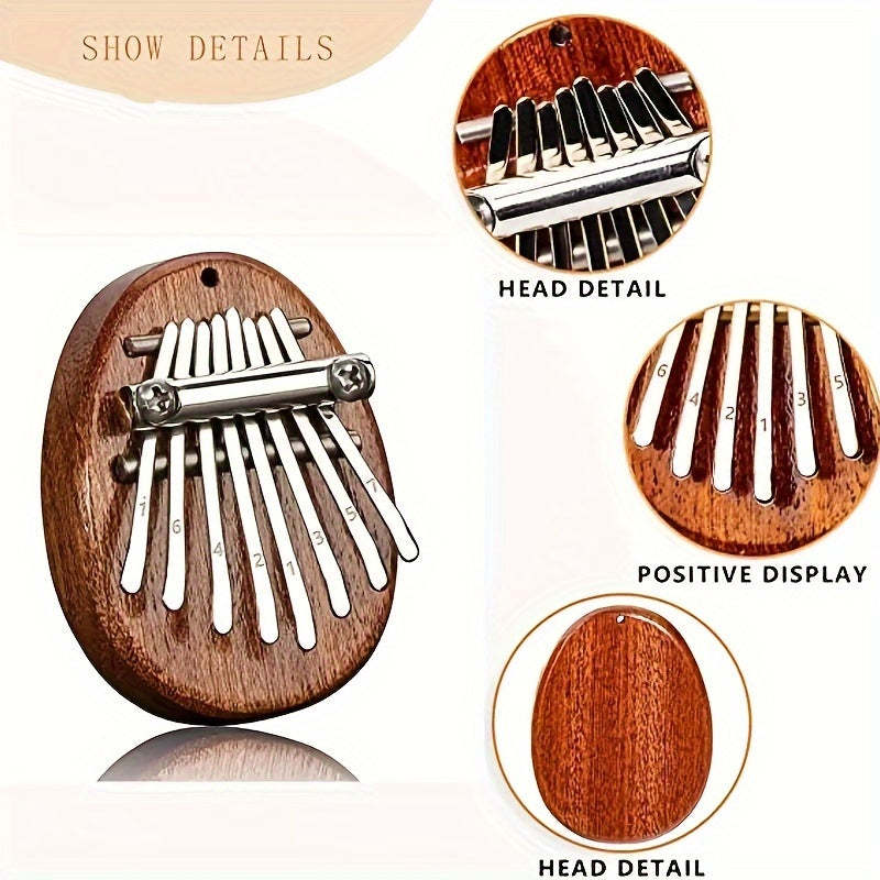 Mini Kalimba Thumb Piano 8-Key Turmeric for Adults Eid Al-Adha Gift