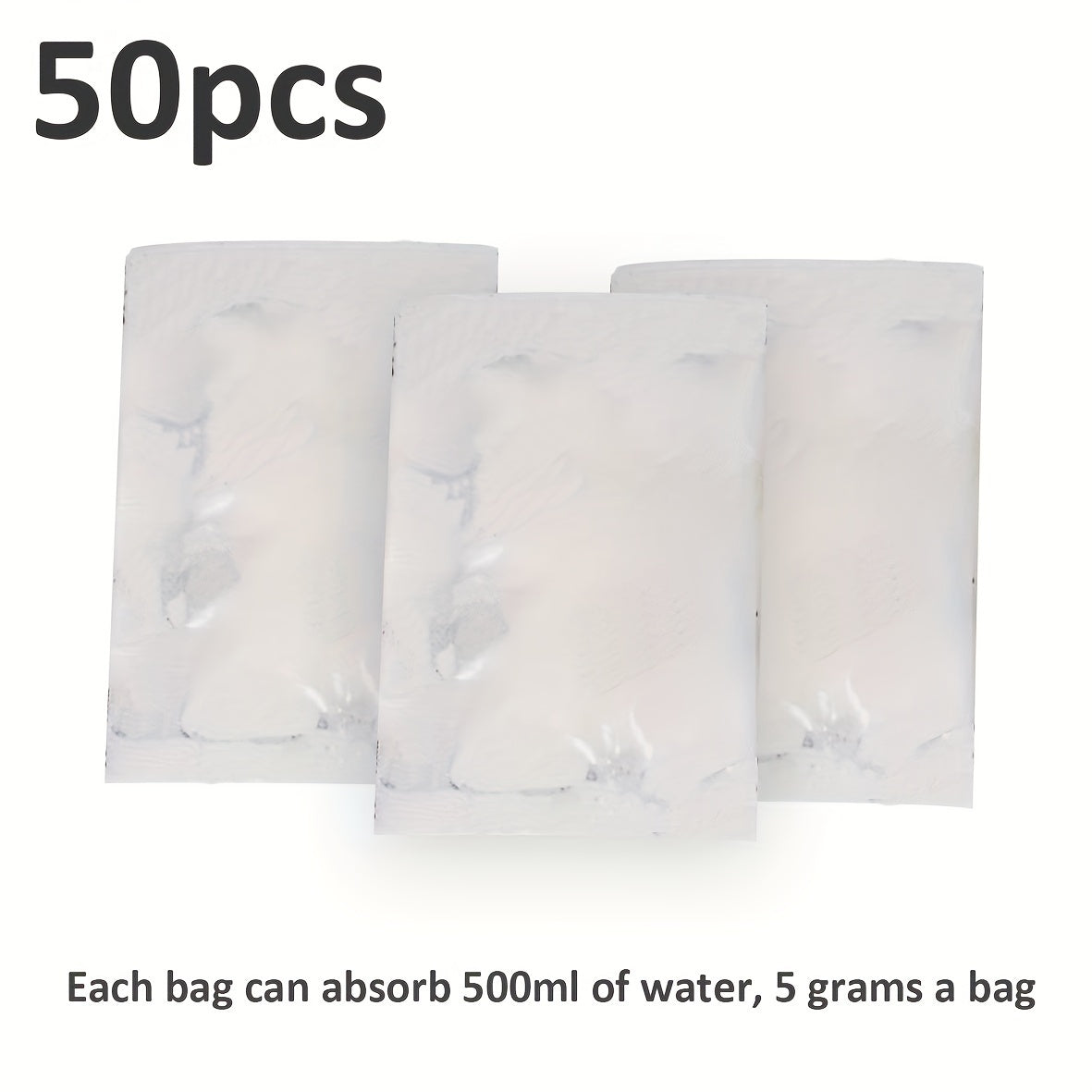 50-Pack Portable Toilet Gel Pads Leakproof Odor Control Emergency RV Sanitation