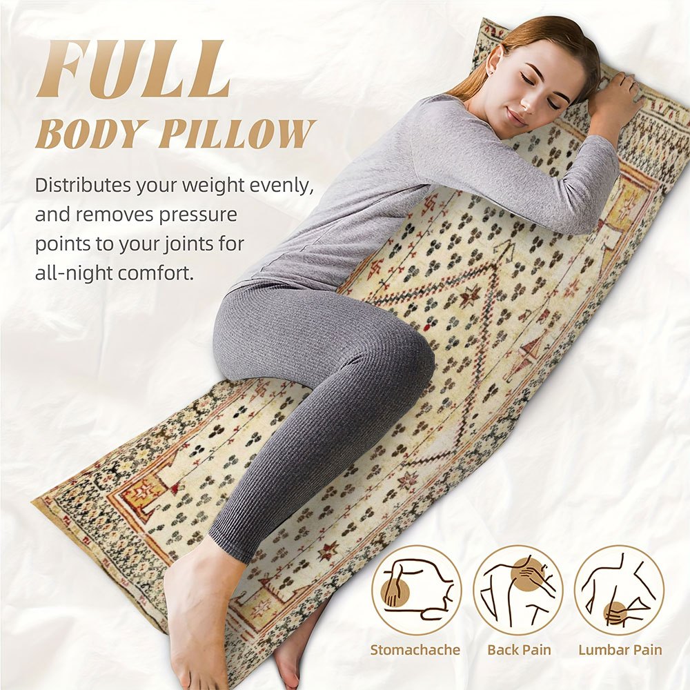 Bohem uslubidagi tana yostiq qoplami 50.8x137.2cm gilam bosma qisqa mo'rt polyester