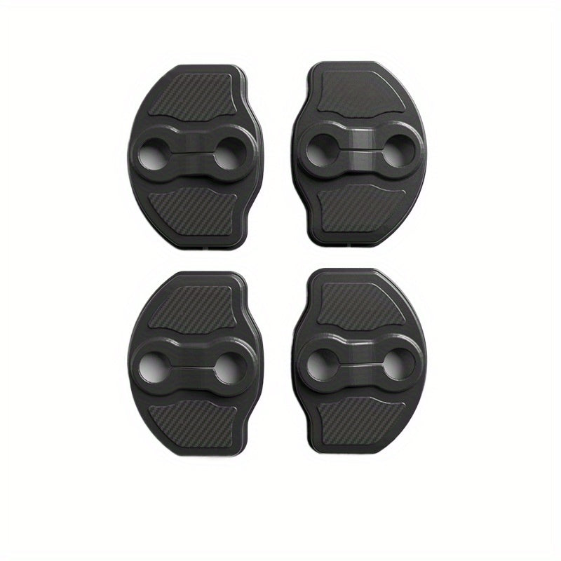 Car Door Lock Cover Buckle Protector Silent Shock Absorption Limitator Blue