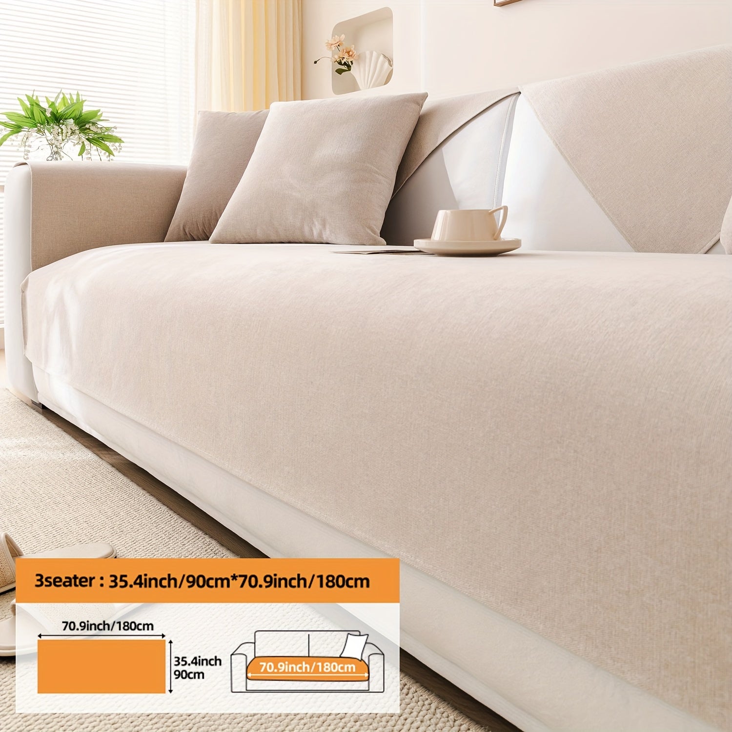 1 dona Chenille oddiy divan qoplamasi, barcha mavsumlar uchun universal qoplama, yostiq qopqog'i va orqa yostiq qopqog'ini o'z ichiga oladi. Divan yostiqlarini himoya qiladi, turli xonalar va uy bezaklari uchun mos keladi.