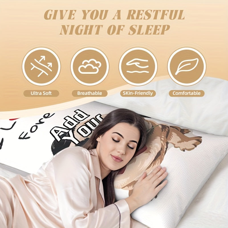 Almohada corporal personalizada para perros 20x54 pulgadas, regalo de doble cara con foto personalizada para amantes de los perros