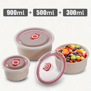 Set of 3 Airtight Food Storage Containers in Various Sizes for Freshness