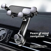 Waterproof ABS Car Phone Mount with Gravity Lock Anti-Shake Adjustable Air Vent Grip