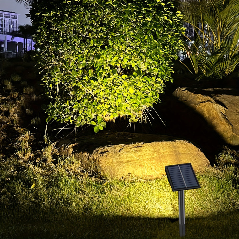 Outdoor Solar Spot Light with 9 LEDs, 5 Lighting Modes, Automatic On/Off for Garden Landscape