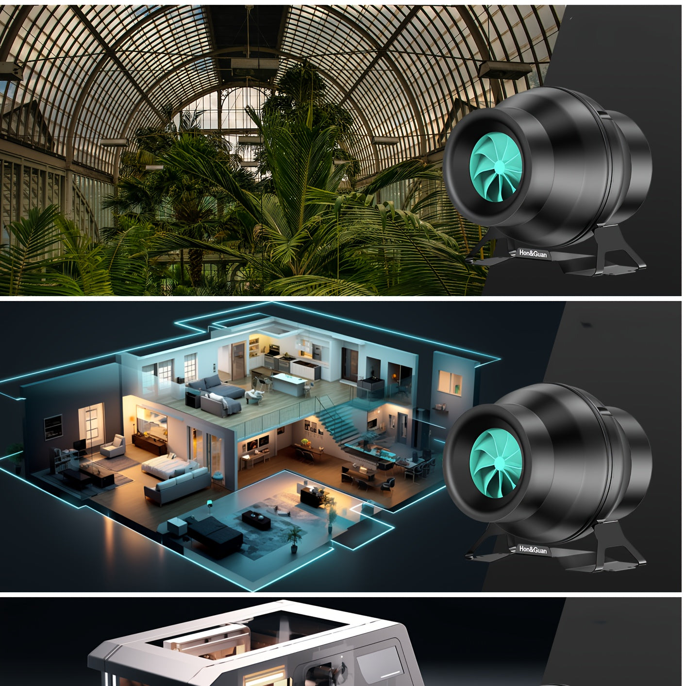 Inline Duct Fan 4 Inch 146 CFM EC Motor Ventilation Exhaust for Grow Tents Hydroponics