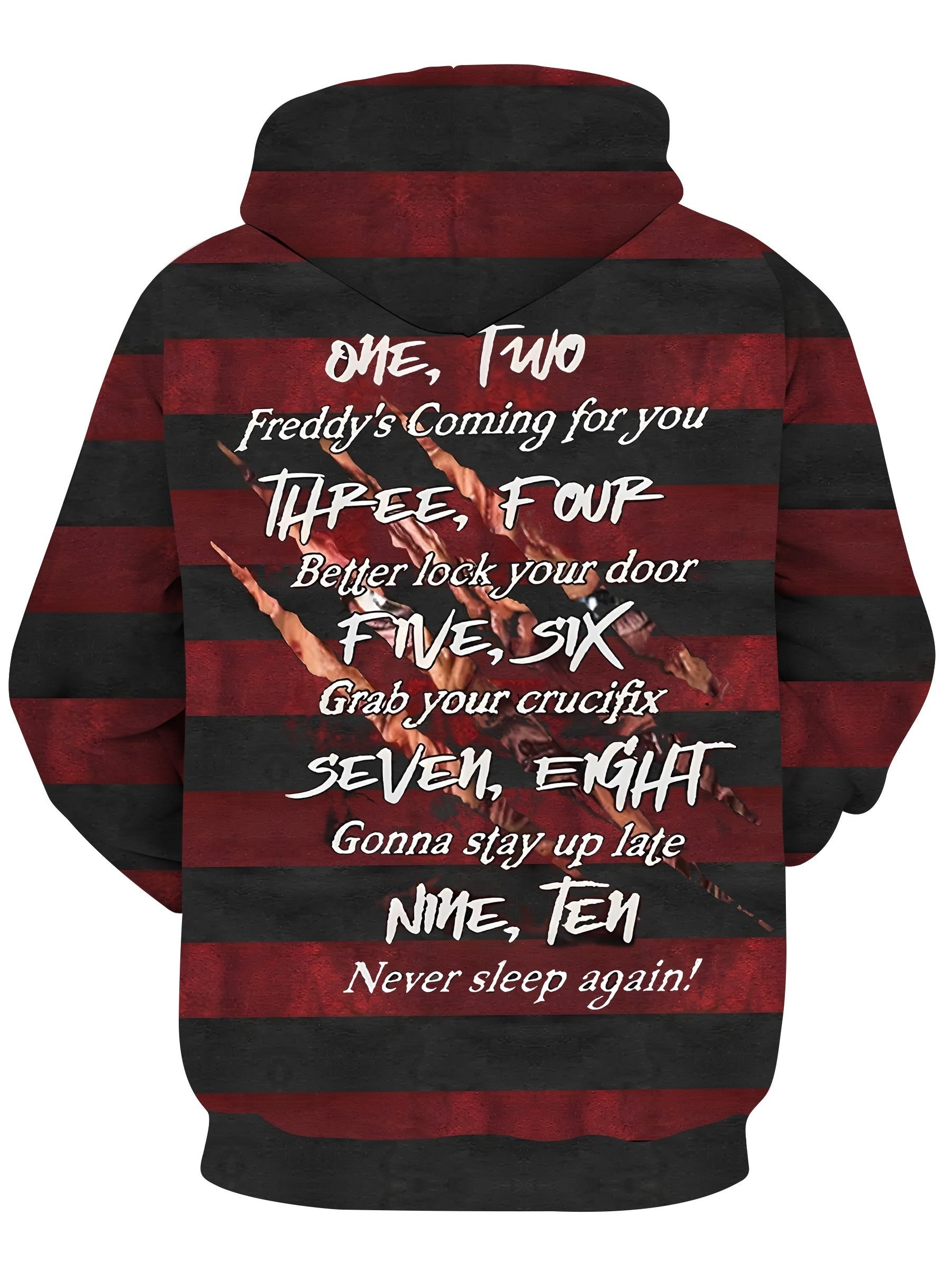Plus Size Men's Hoodie with 3D Letter Sweet Dreams and Stripe Pattern