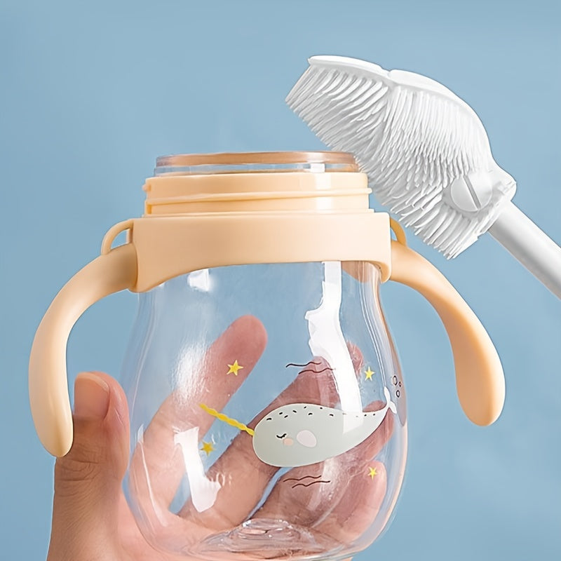 Long-Handled Bottle Brush with Soft Bristles for Narrow-Mouth Glassware