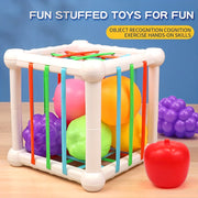 Educational Wooden Cube Toy for Shape and Color Recognition, Finger Grip Training, Early Learning