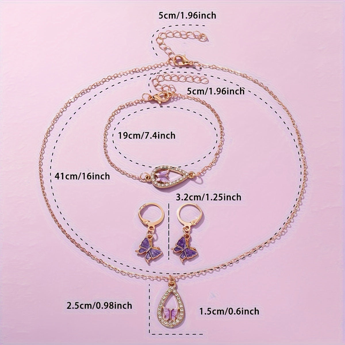 Ayollar uchun zargarlik to'plami, 5 ta qism, kvarts soat bilan, charm strap, an'anaviy moda aksessuarlari