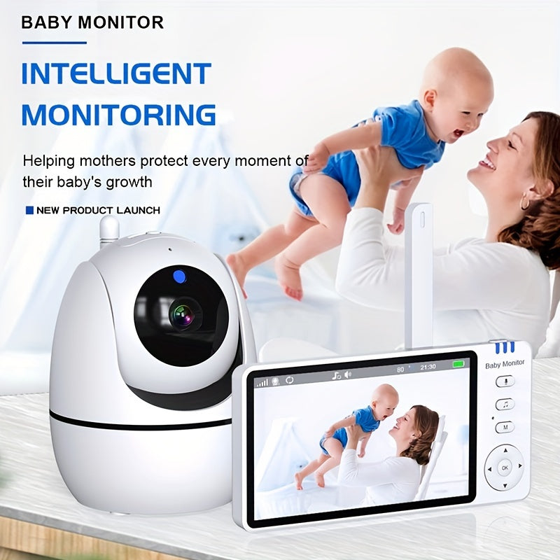 Baby Monitor 5-Inch Display WiFi Two-Way Audio Temperature Lullaby Feeding Timer