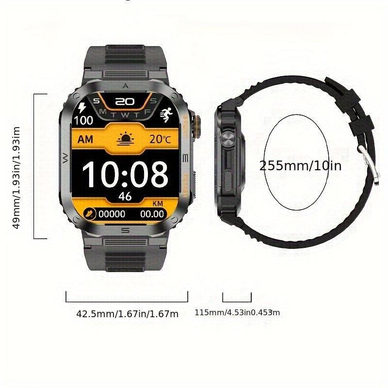 Men's Smartwatch with Wireless Calling Fitness Tracking and Outdoor Features