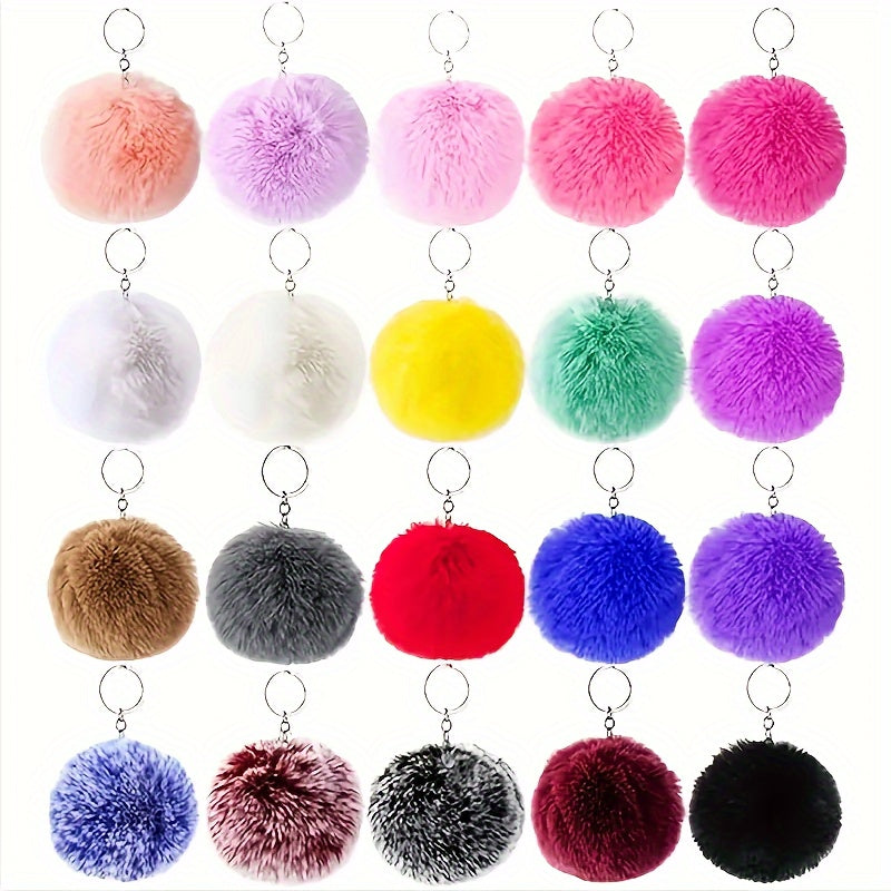 Juego de 30 llaveros de peluche con ganchos giratorios y cadena para bricolaje de joyería y regalos