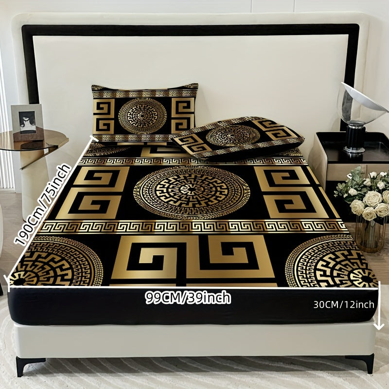 European Design 3-Piece Bedding Set Polyester Breathable Machine Washable