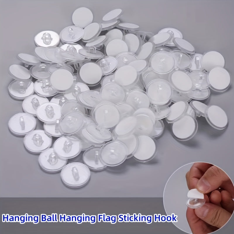 Small Plastic Ceiling Hooks 2cm Self-Adhesive for Hanging Decorations Pack of 20 50 100
