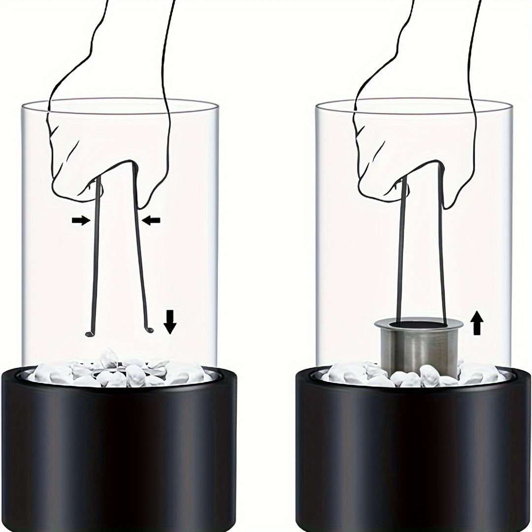 Estufa de mesa contemporánea para interiores, chimenea de bioetanol, diseño moderno