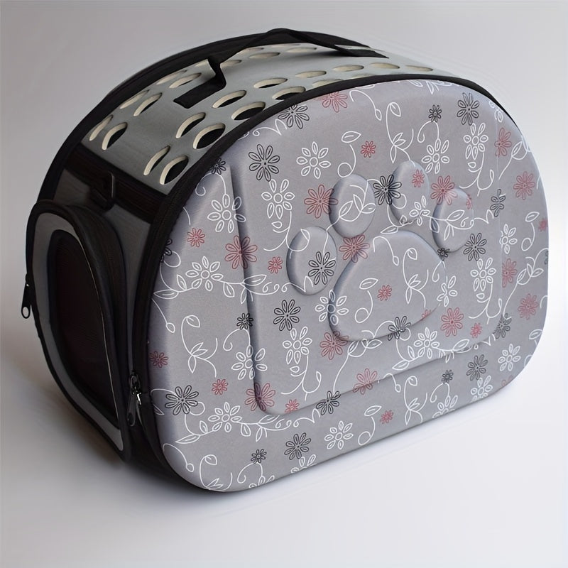 Foldable EVA Cat Carrier with Breathable Design and Zipper Closure for Outdoor Travel