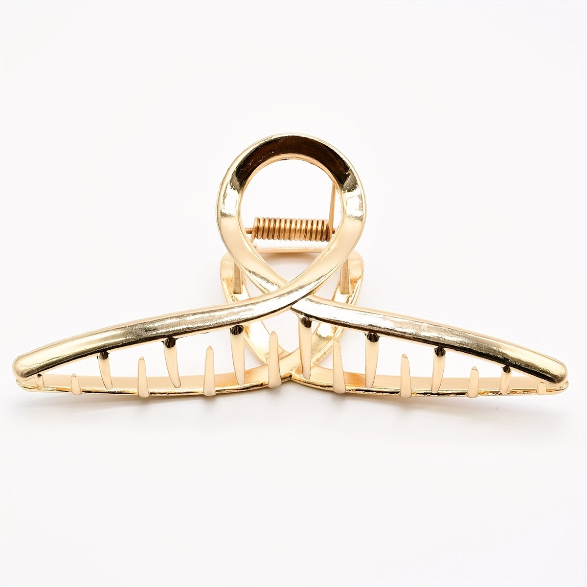 Pack of 6 Gold Metal Shark Claw Hair Clips for Women Stylish Hair Accessories