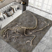 Dinosaur Fossil Area Rug Thick Soft Machine Washable Indoor Decor Mat