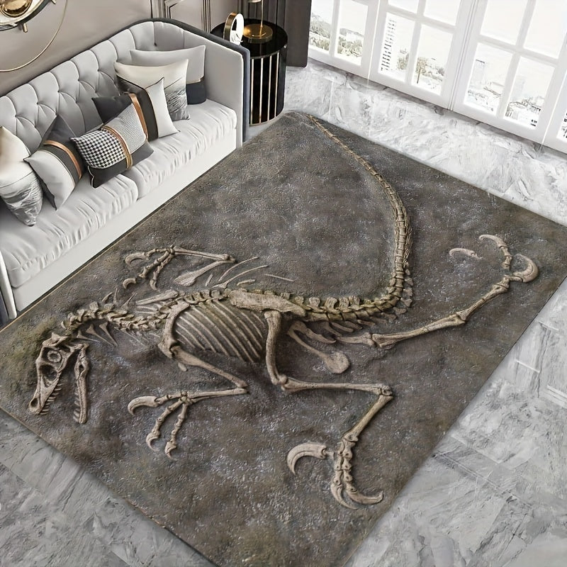 Dinosaur Fossil Area Rug Thick Soft Machine Washable Indoor Decor Mat