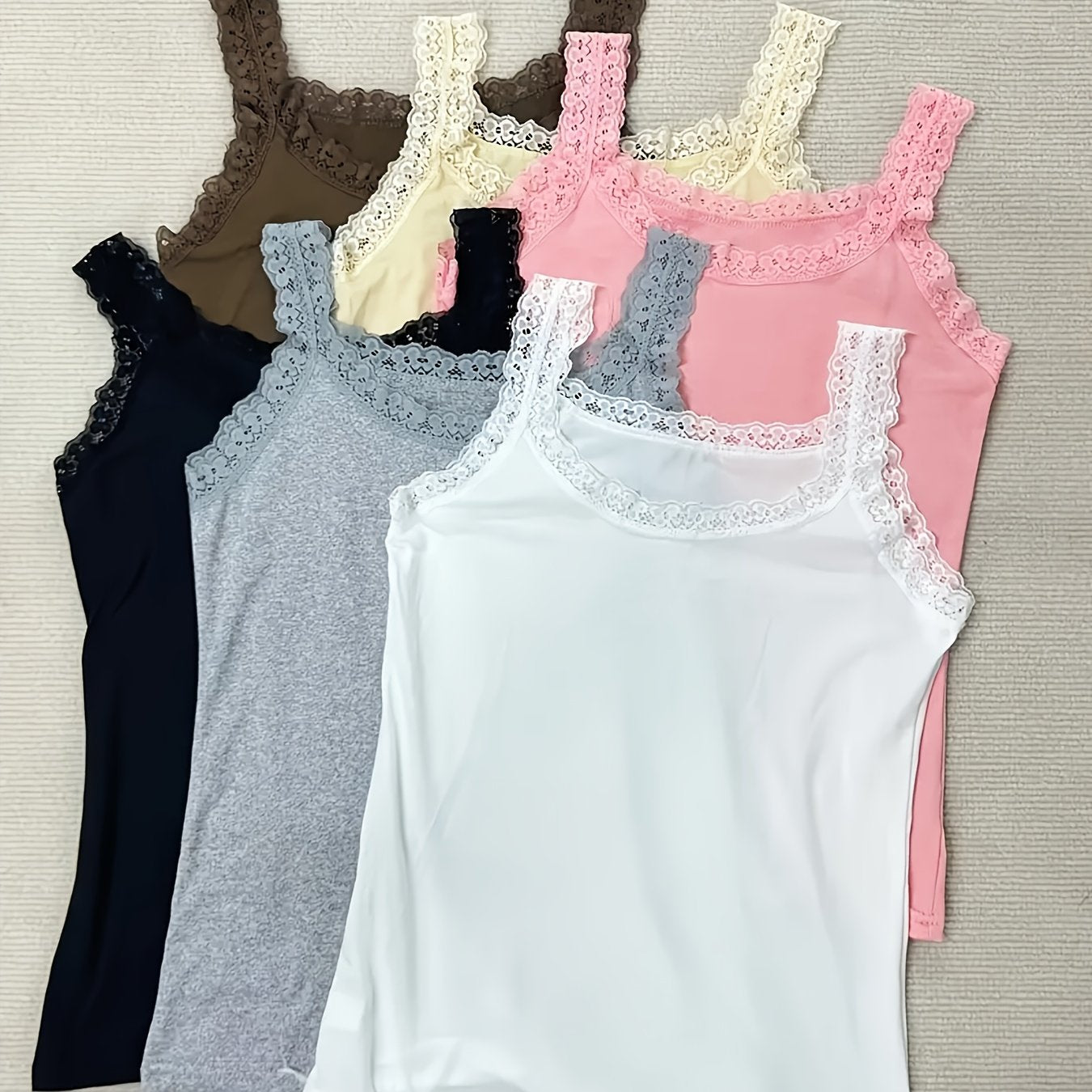 Conjunto de 6 camisolas sin mangas para mujer para primavera y verano