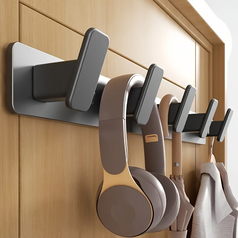 Aluminum Wall Mount Organizer for Coats Hats Keys Towels and Bath Supplies