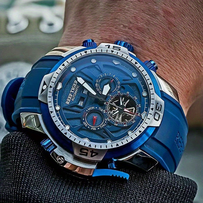 Men's Mechanical Watch Large Tourbillon Skeleton Business Classic Stainless Steel
