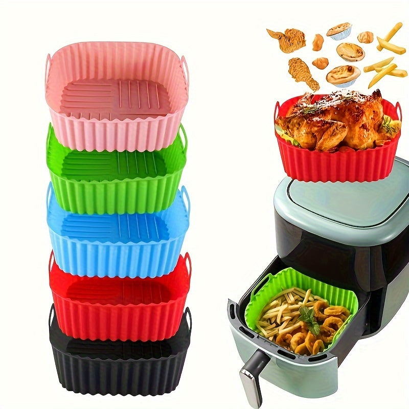 Silicone Pot Liner Reusable Food-Safe Non-Stick for Air Fryer Microwave Oven Skillet