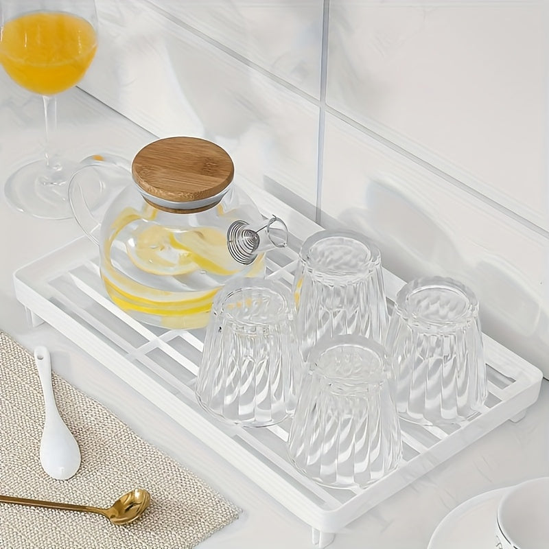 Organizador de escritorio de plástico multifuncional moderno con estante plegable para almacenamiento en la cocina