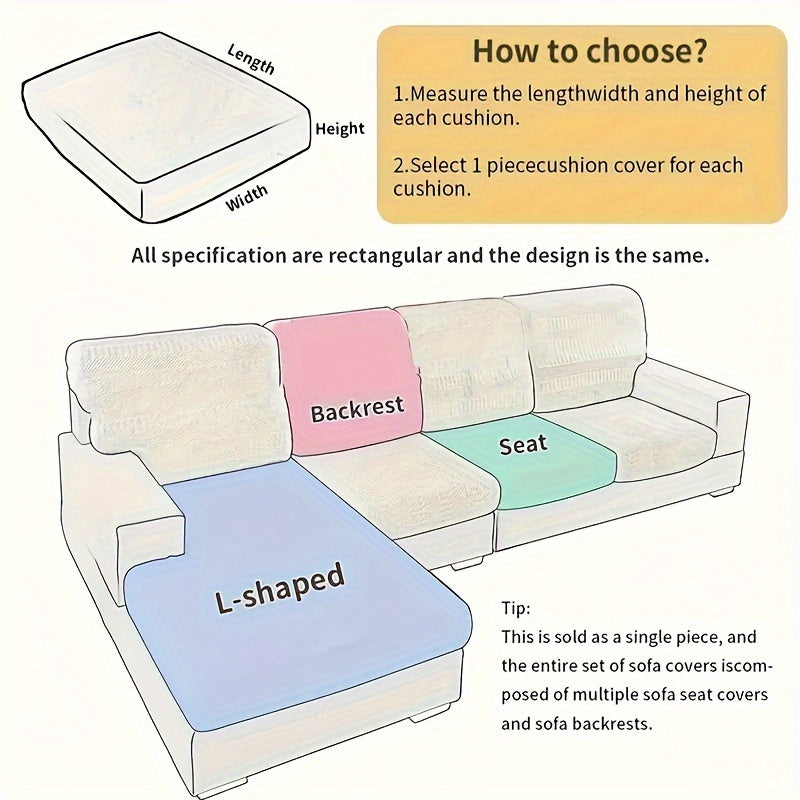 All-Season Solid Color Sofa Cover for Pets and Scratches Protection