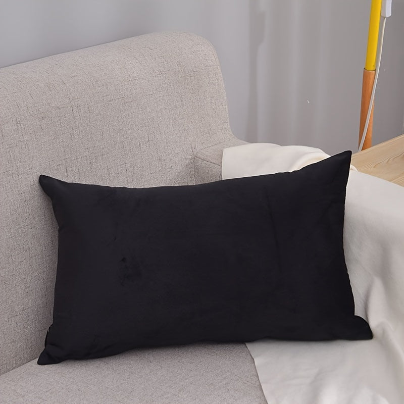 Velvet Pillow Cover Solid Color Cushion Cover for Sofa Bed Living Room 18x18 Inches