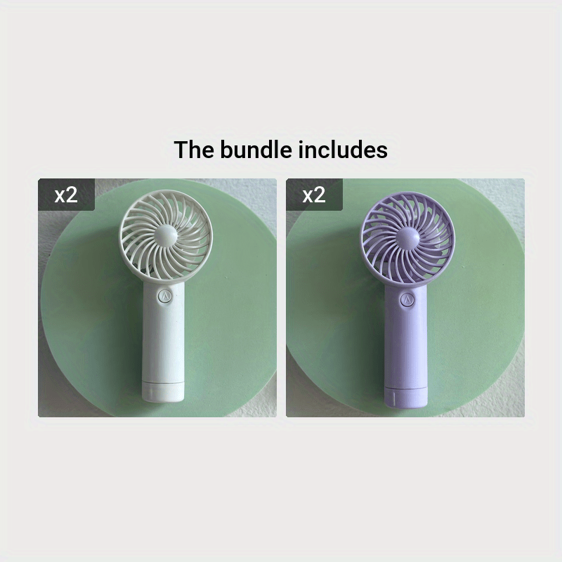 Mini Personal Handheld Fan with 3 Speeds USB Rechargeable Quiet Operation