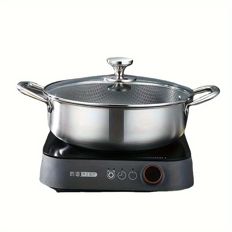 Olla de acero inoxidable con superficie antiadherente, doble boiler, gran capacidad