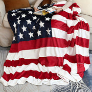 Manta de franela con bandera americana, suave y versátil, para cama, sofá, camping y regalo