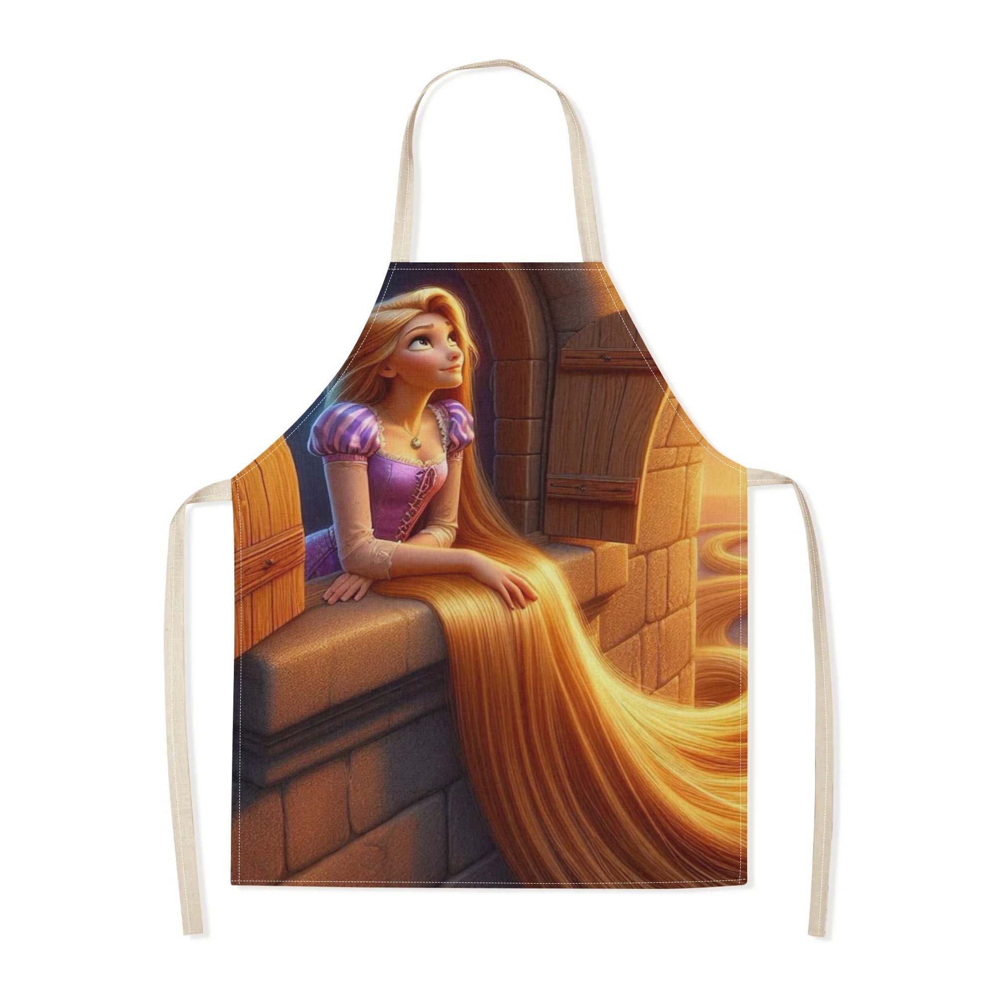 Suv o'tkazmaydigan Disney Cinderella aproni - Mustahkam polyesterdan tayyorlangan - Oson parvarish qilish, astarsiz dizayn, mehmonxonalar, supermarketlar, restoranlar, meva do'konlari, sut choyi stendlarida va uyda foydalanish uchun mukammal.