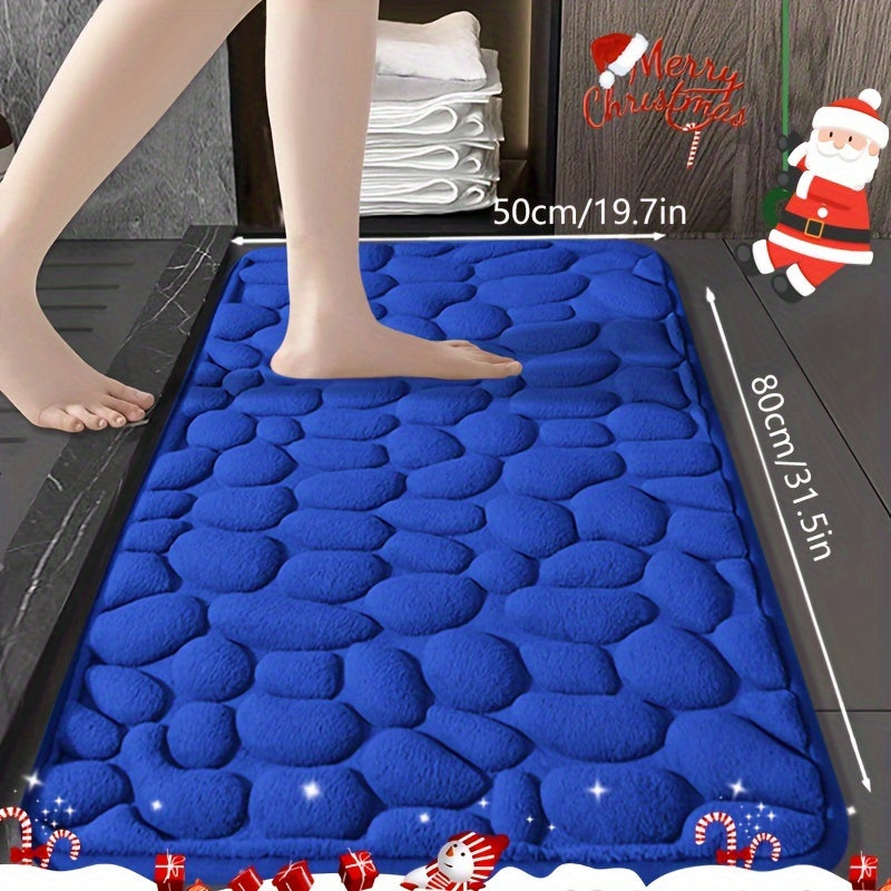 "Xotira Ko'pikli Hammom Gilami To'plami, Yuqori Singdiruvchan, 25D Ko'pik Qattiqligi, Yumshoq Sirpanmaydigan Hammom Gilami Ichki Foyda Uchun, Mashinada Yuvish Mumkin, Kirish Joyi, Xona va Bayram Rojdestvo Bezaklari Uchun Mukammal - Polyesterdan Yasalgan"