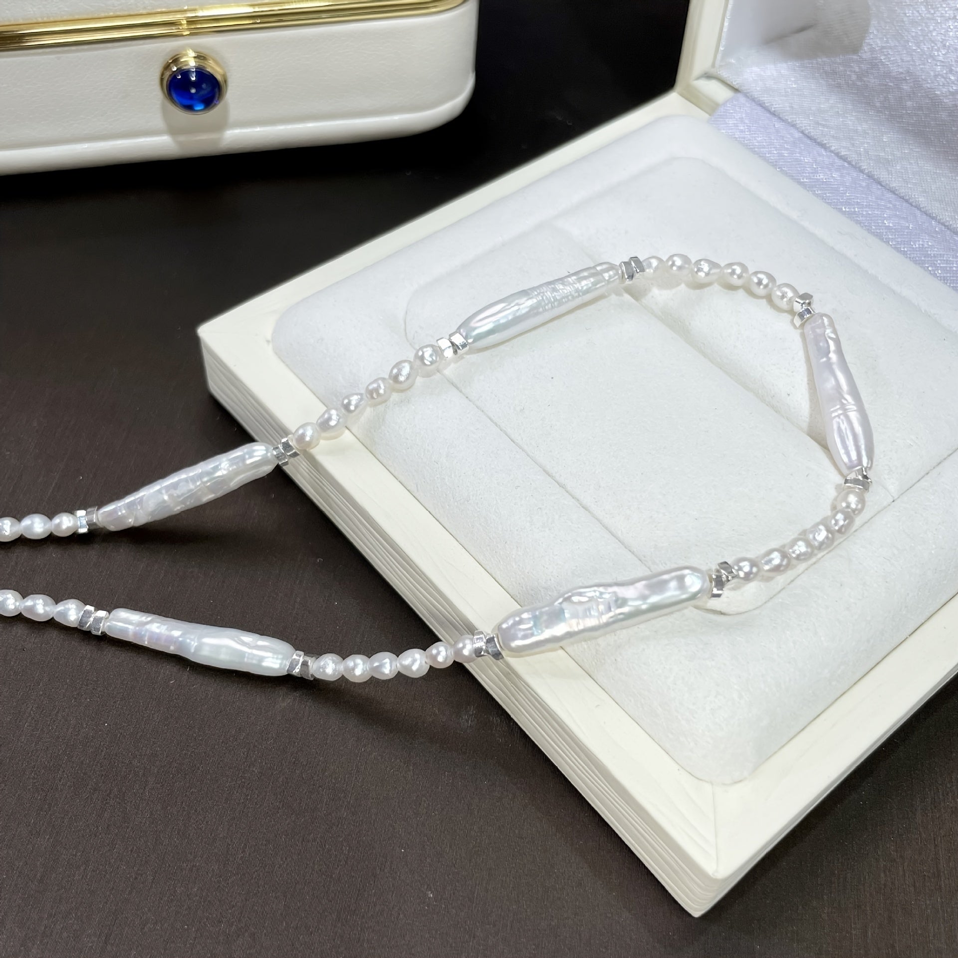 Natural Stone Baroque Pearl Necklace for Birthdays and Parties