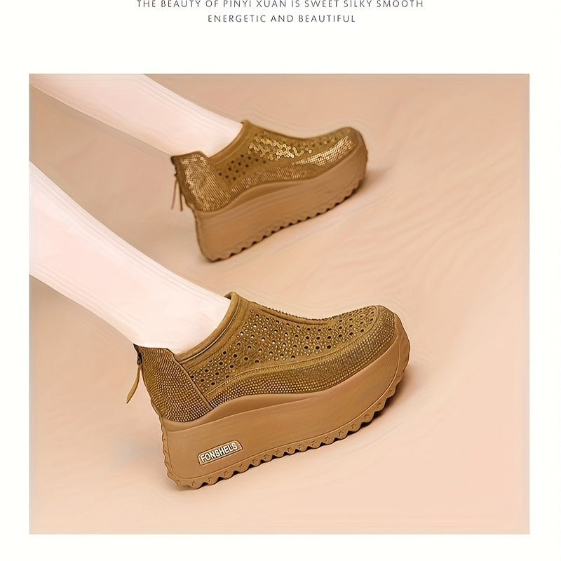 Women's Breathable Mesh Roman Shoes with Cushioned Sole Summer Platform