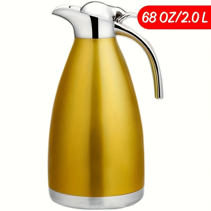 Stainless Steel Thermal Carafe Vacuum Insulated Keeps Coffee Hot 12 Hours Cold 24 Hours
