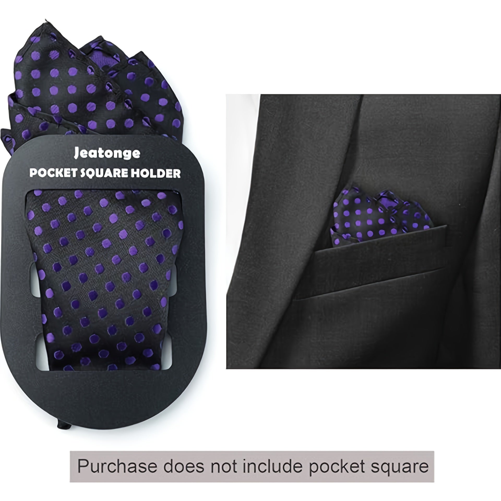 Juego de cinco soportes para pañuelos de bolsillo para hombres accesorios ligeros de plástico para traje