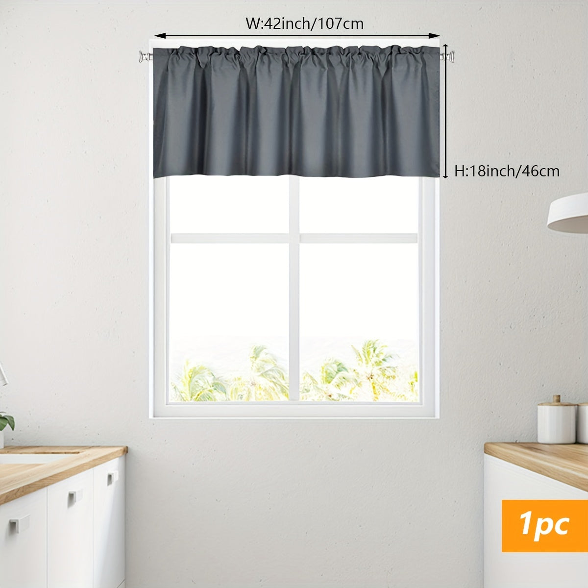Solid Color Blackout Curtain with Rod Pocket for Privacy and Modern Style