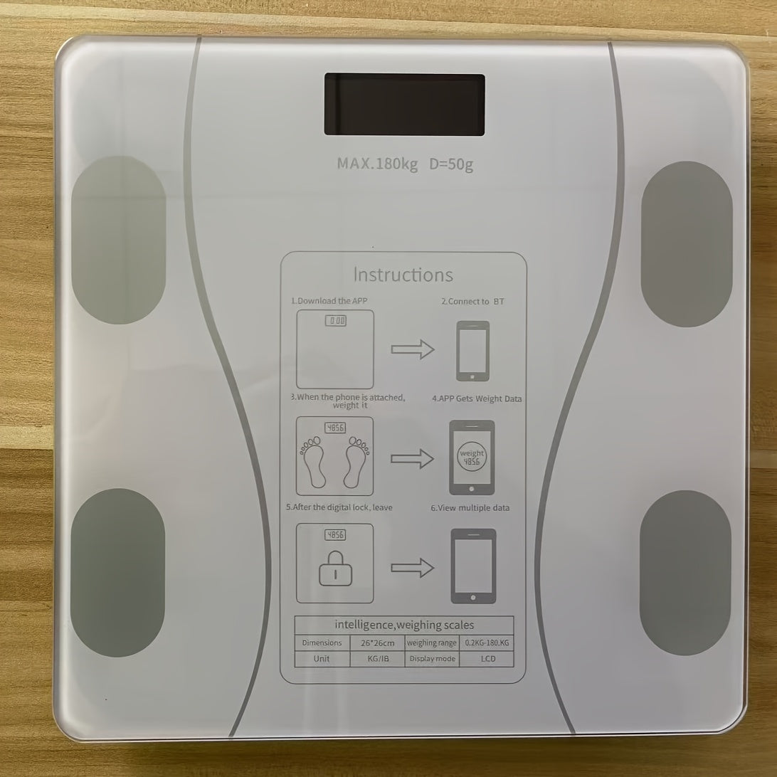 Smart Body Fat Scale with App Connectivity for Bathroom and Body Weighing