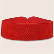 Wide Elastic Waist Belt for Women Faux Leather Dress Coat Fashion Accessory